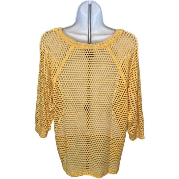 Bobeau Womens Medium Yellow Cut Out Over Top 3/4 S - Picture 3 of 4